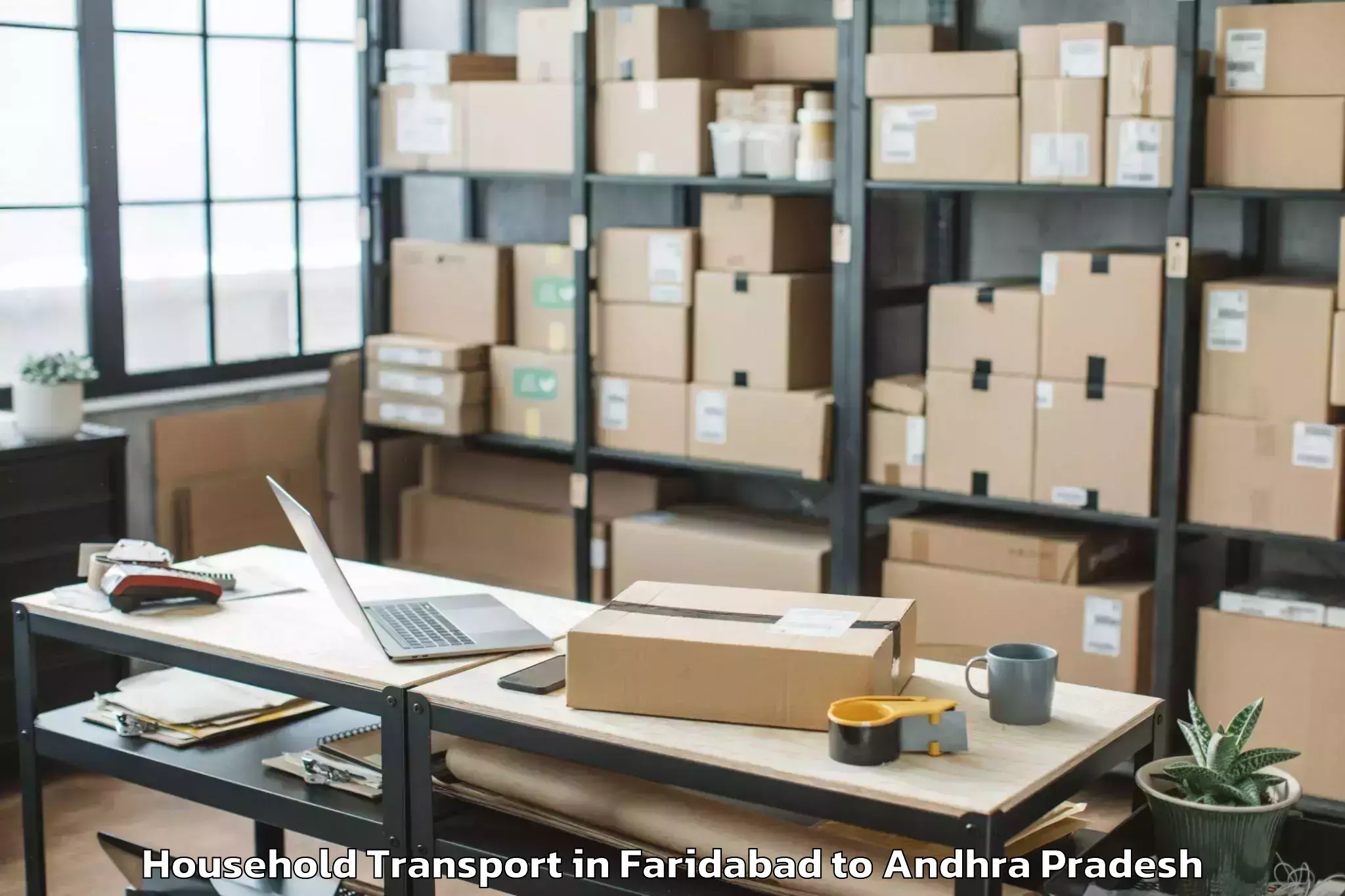 Affordable Faridabad to Pedda Kadubur Household Transport